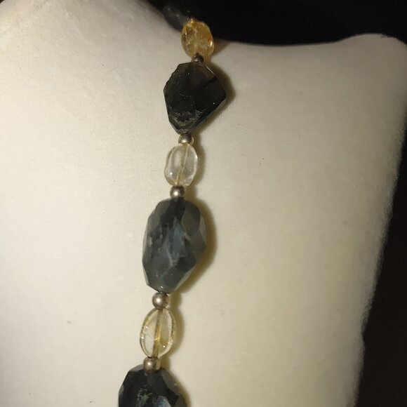 Sterling Silver Labradorite Necklace Blue Large Stone Artisan Natural Gemstone - Picture 16 of 16